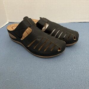 Harence Women's Black Clogs (Mules) Close Toe Comfort Shoes - SZ 7 (37)